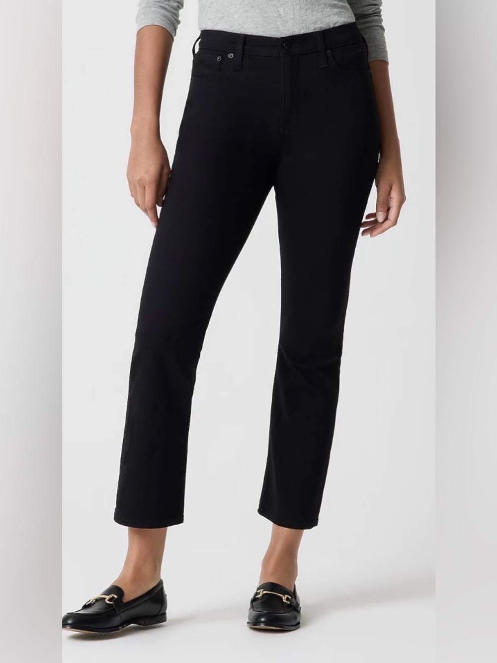 NWT! J. Crew Flare crop black jean in all-day stretch